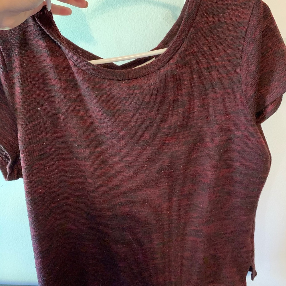 Burgundy Knitted shirt